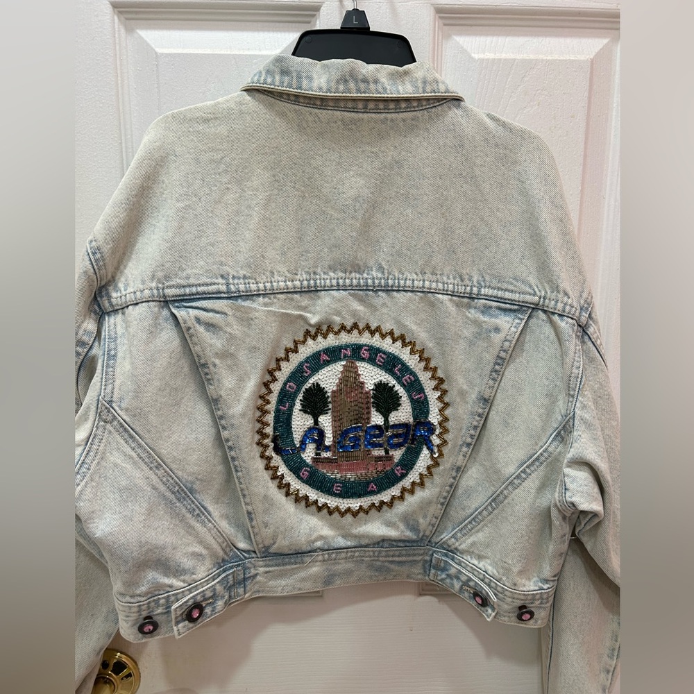 Vintage 80s LA Gear Jean Jacket Size Large